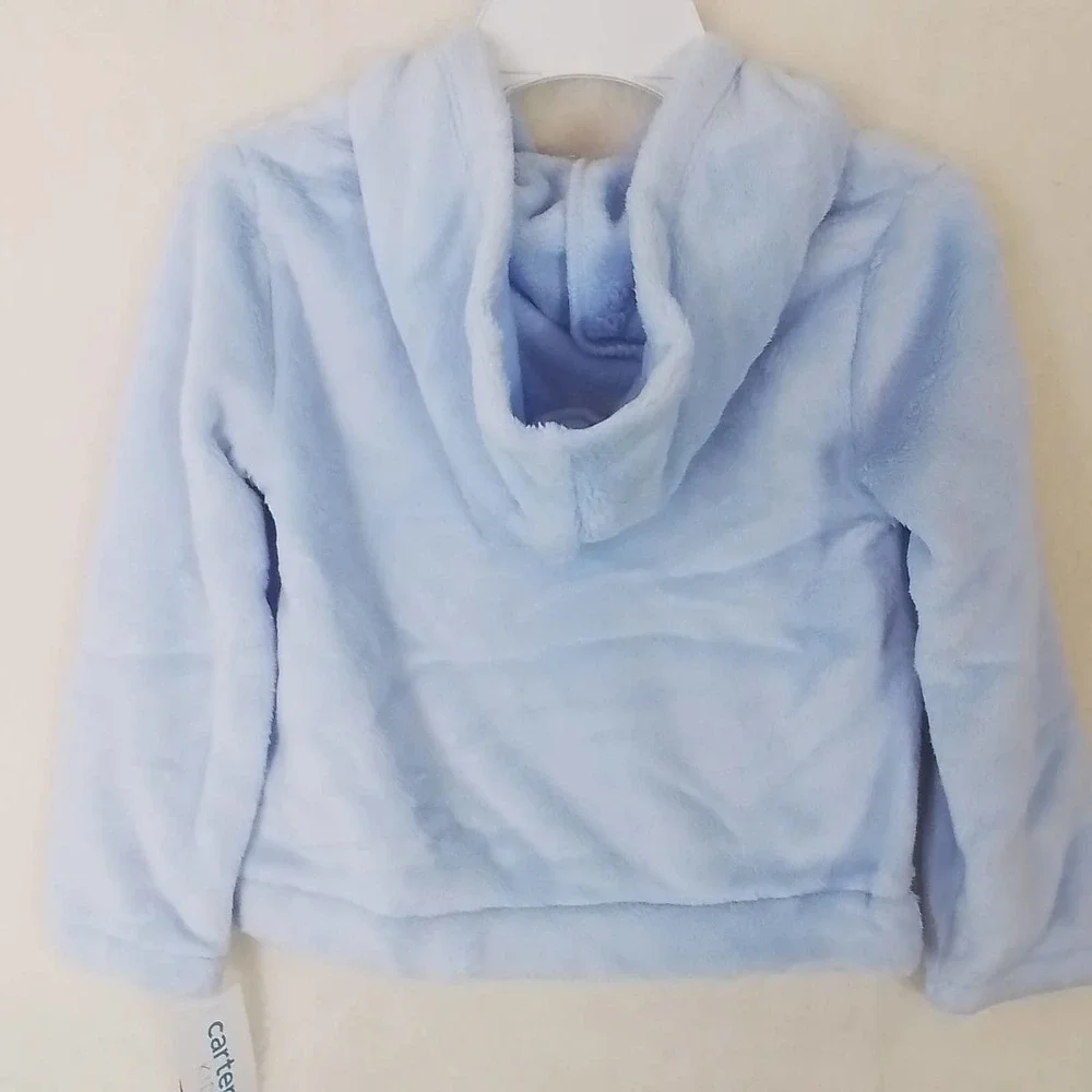 Carter's Kids Plush Fleece‎ Pullover Hoodie Girl's size 5 in Blue